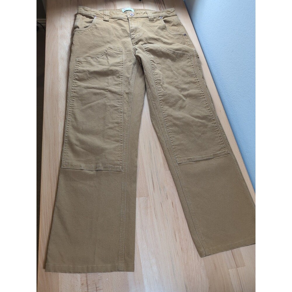 Dickies Womens Double Knee Canvas Work Pants Size 10 (34x29.5) Khaki Tan